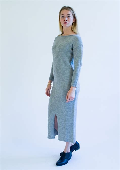 Long Merino Wool Dress Made And More Made In Italy