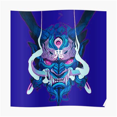 Blue Oni Posters Redbubble