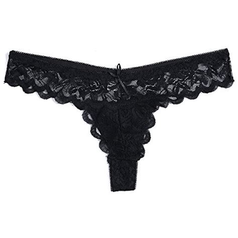 6 Pack Women Thongs Panty Bow Lace Cheeky Thongs Underwear Buy Online