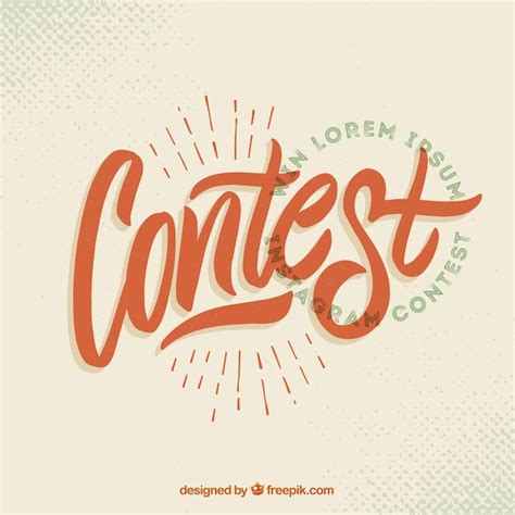 Free Vector Contest Lettering Background