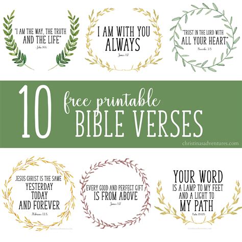 Finding the bible verses you want in your hard copy bible is one option for bible study. Free printable Bible verses - Christinas Adventures