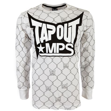 Shirt Men Tapout Long Sleeved Mma Marial Arts Cage Fight M L Xl Xxl New