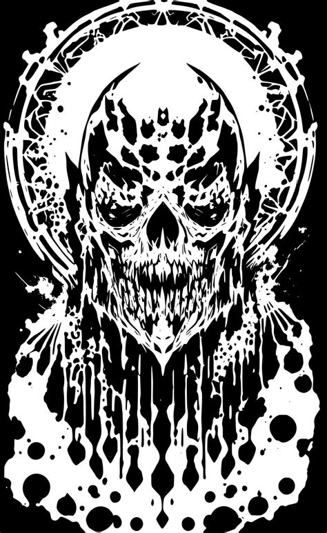 black and white of evil monster background 21739241 vector art at vecteezy