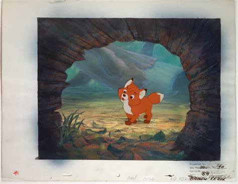 Animation Collection Original Production Animation Key Master Cel Setup Of Tod From The Fox