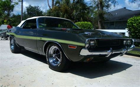 70 Challenger Rt Convertible F8 Green With A Ledger Green Stripe