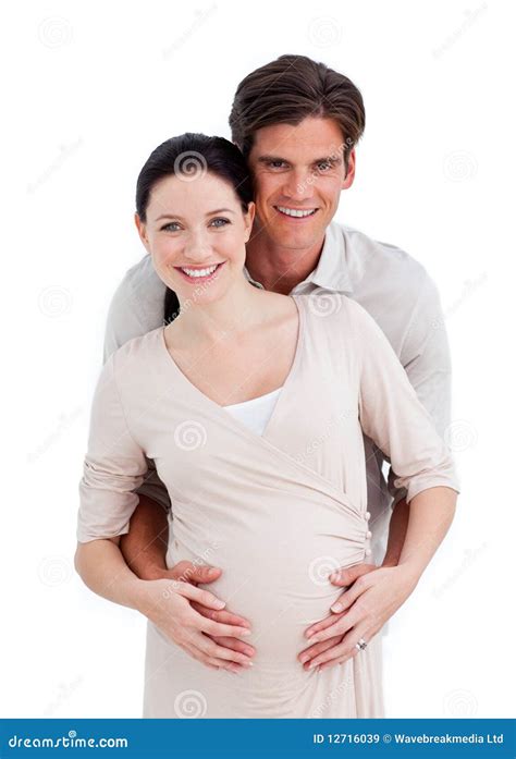 Happy Pregnant Woman With Her Husband Stock Image Image Of Birth