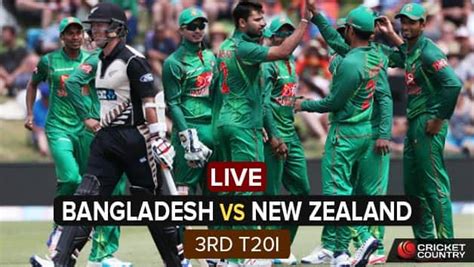 Live Cricket Score Bangladesh Vs New Zealand 3rd T20i At Bay Oval Nz Win By 27 Runs