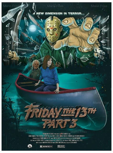 Friday The 13th Pt 3 Re Edit Poster Horror Movie Icons Best Horror Movies Horror Movie Posters