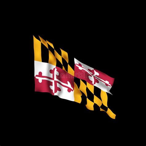 Maryland State Flag Vector Illustration Of Maryland Flag Usa Stock