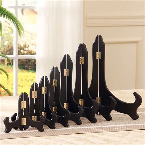 24 Packs Black Wooden Display Stand Plate Holder Easels 4812 Inch