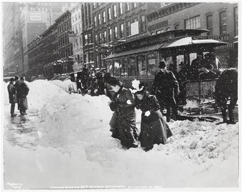 New York History Geschichte The Great Blizzard Februar 1899