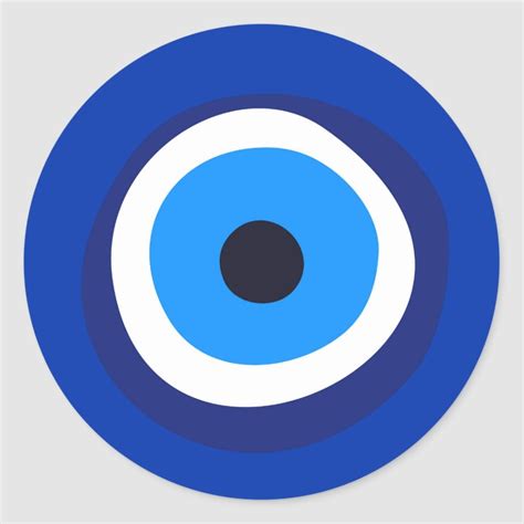 Evil Eye Symbol Greek Turkish Arab Talisman Classic Round Sticker