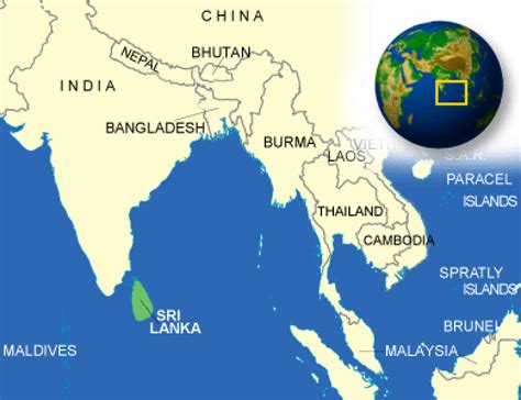 Map Of Sri Lanka Terrain Area And Outline Maps Of Sri