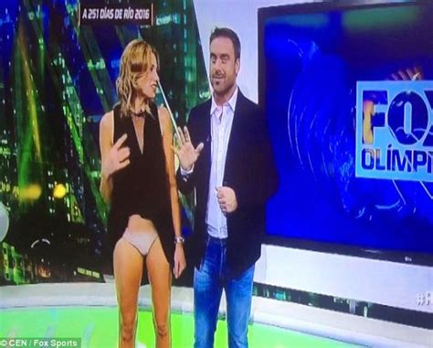 VIDEO Fox Sports Presenter Accidentally Flashes Underwear On Live TV