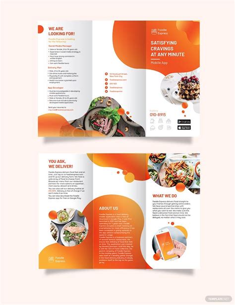 Mobile App Tri Fold Brochure Template In Indesign Word Psd
