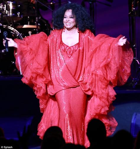 Diana Ross Dons Sparking Scarlet Ruffled Gown As She Performs Greatest