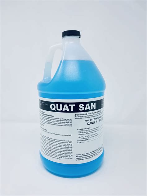 Quat San Disinfectant And Food Contact Sanitizer Bulk Quartsgallons