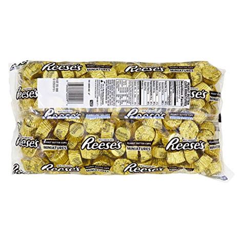 reese s miniatures gold foils milk chocolate peanut butter cups candy bulk 66 7 oz bulk bag