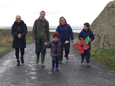 Remembrance21 Walking Papa Westray Community School