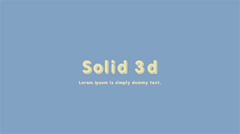 Solid 3d Font Download Free For Desktop And Webfont