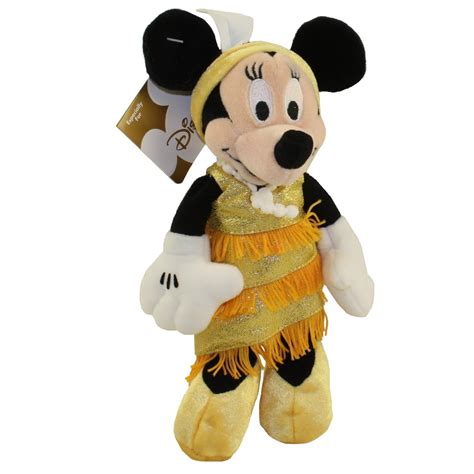 Disney Bean Bag Plush Flapper Minnie Mickey Mouse 9 Inch