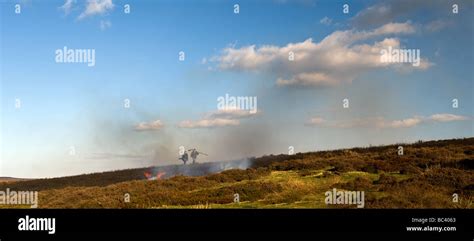 Heather Burning On Moors Hi Res Stock Photography And Images Alamy
