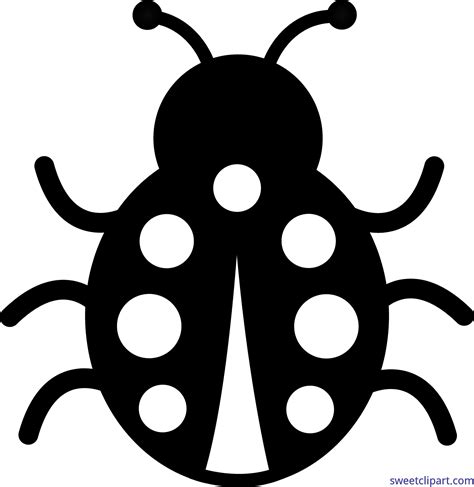 Ladybug Black And White Clip Art