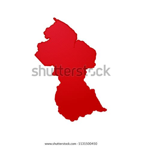 Simple Outline Map Guyana vector de stock libre de regalías