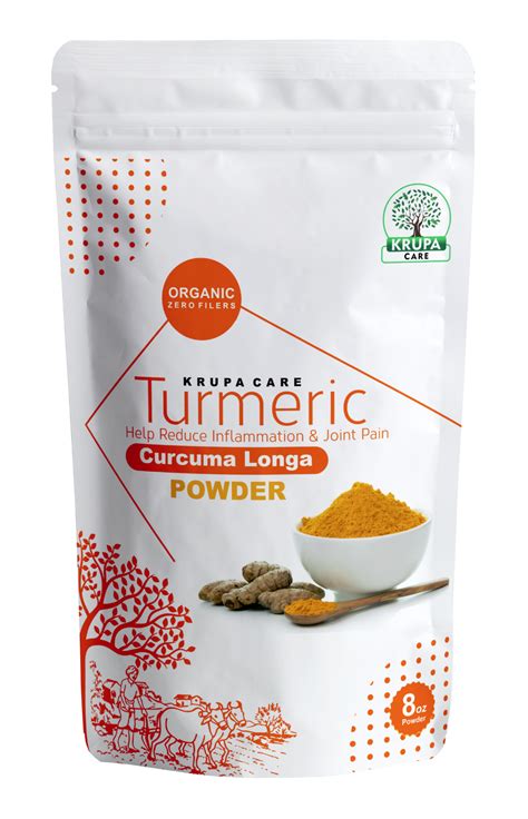 ORGANIC TURMERIC Root Powder 100 Pure Curcuma Longa TURMERIC 8 Oz