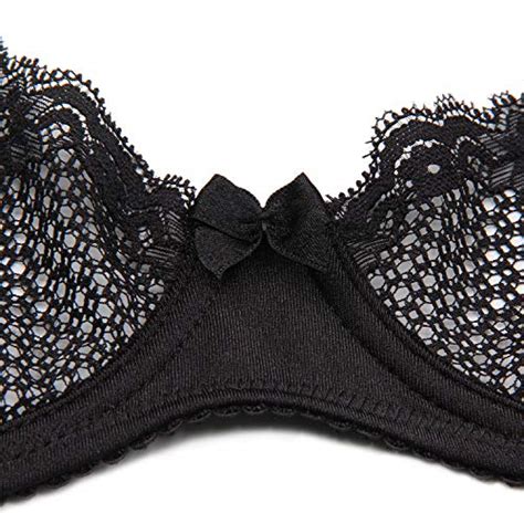 Wingslove Womens Sexy Lace Bra See Through Mesh Unlined Balconette