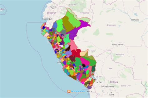 Peru Province Map Mapline