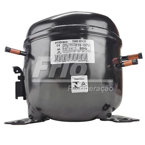 Motor Compressor 14 Hp Embraco Egas 80 Hlr 110v R134 Multifrio