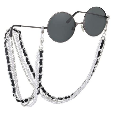 gongs luxury glasses turks und caicosinseln leather lanyard acrylic pearl neck chain