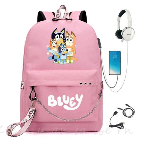 Bingo Bluey Travel Laptop Backpack Large Capacity School Bag For