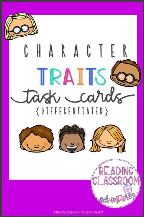 Character Traits Task Cards Differentiated Task Cards Character