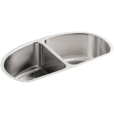 Home depot kohler stainless steel kitchen sinks. KOHLER Undertone Undermount Stainless Steel 35 in. Double ...