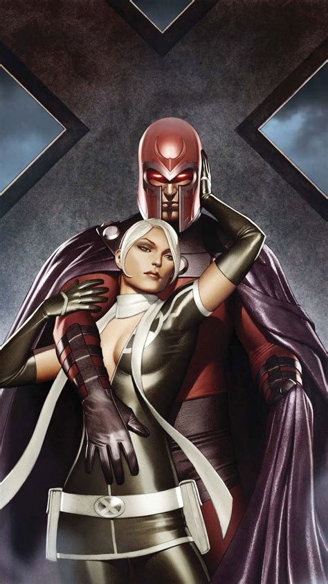 Rogue And Magneto Mobile Wallpaper X Men Marvel Comic Books Marvel