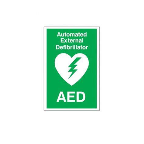 Aed Automated Emergency Defibrillator Sign Parrs Workplace Equipment