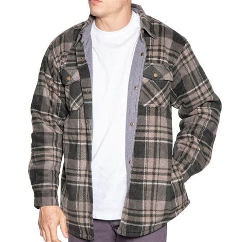 Maxxsel Flannel Shirt Jackets For Men Big And Tall Heavy Quilted