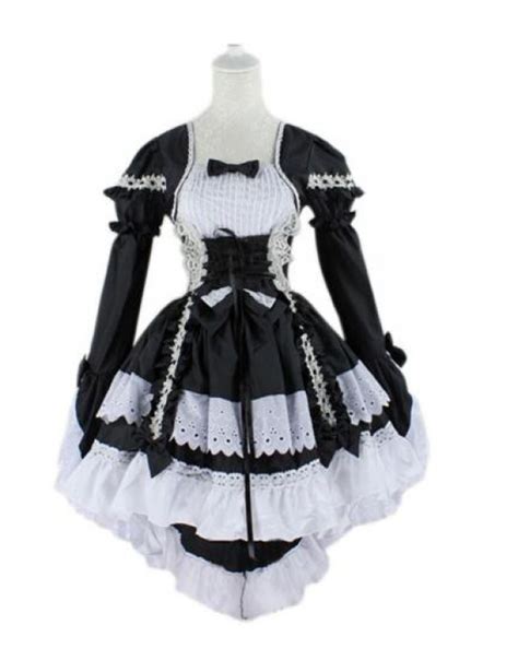 Sweet Gothic Lolita Maid Dress Anime Maid Cosplay Costume Uniform