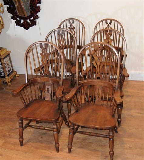 The farmhouse kitchen chair is a traditional favourite while the spindle back chairs are becoming more and more popular as they hold a modern look whilst also being traditional. Farmhouse Refectory Table Set Windsor Arm Chairs Kitchen