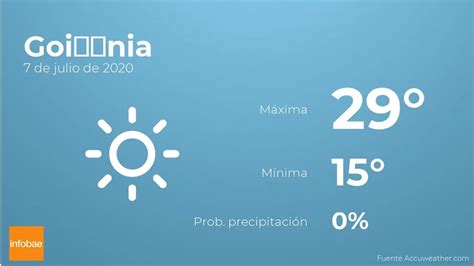 Previsión Meteorológica El Tiempo Hoy En Goiânia 7 De Julio Infobae