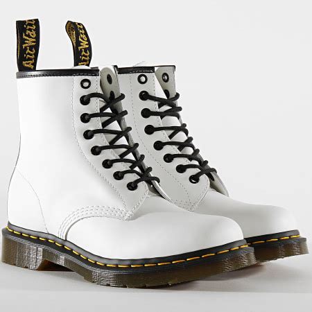 Martens 1460 women's pascal mono white virginia leather ankle boots 24480100top rated $160 dr. Dr Martens - Boots Femme 1460 Smooth 11822100 White ...