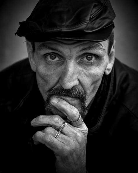Free Photo Grayscale Of Photo Of Mens Wearing Black Leather Hat