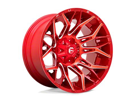 Fuel Wheels Tundra Twitch Candy Red Milled 5 Lug Wheel 22x12 44mm Offset D77122207047 07 13