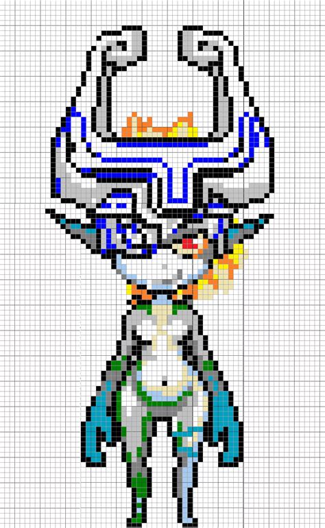 Specify a (large) border radius. Pixel Art Grid - Midna by Unstable-Life on DeviantArt