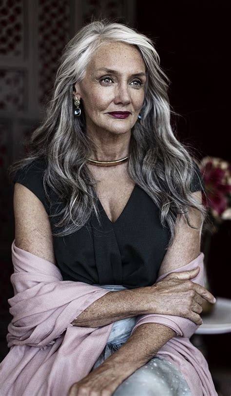 Aginggracefully Beauty Aging Long Gray Hair Gorgeous Gray Hair