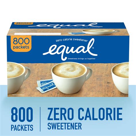 Equal Zero Calorie Sweetener Sugar Substitute 800 Packets Walmart