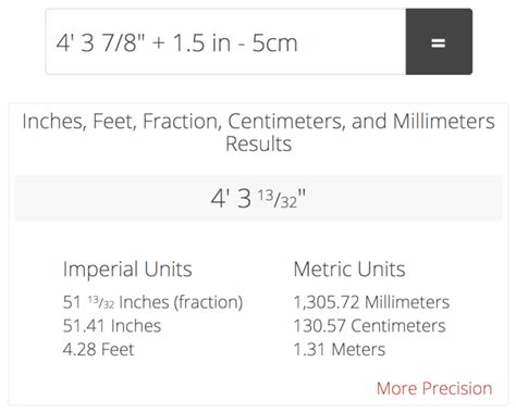 Feet And Inches Calculator Add Or Subtract Feet Inches And Fractions
