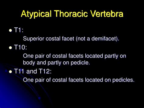 Typical thoracic vertebrae have several features distinct from those typical of cervical or lumbar vertebrae. PPT - THORACIC CAGE and WALL PowerPoint Presentation - ID ...